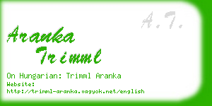 aranka trimml business card